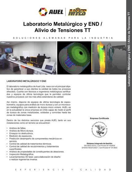 LABORATORIO METALÚRGICO Y END